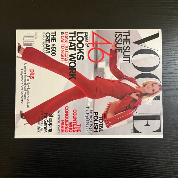 Vogue Magazine August 2000 Carmen Kass Gisele Karen Elson Michelle Rodriguez - Picture 3 of 4